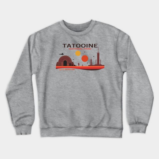 Visit Tatooine - National Park Retro Crewneck Sweatshirt by PARIS^NIGHT